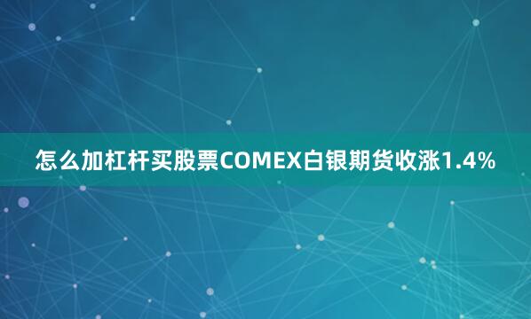 怎么加杠杆买股票COMEX白银期货收涨1.4%