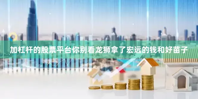 加杠杆的股票平台你别看龙狮拿了宏远的钱和好苗子